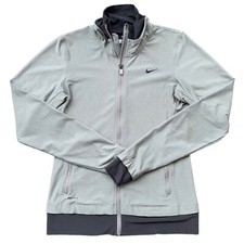 Nike Womens Legend Poly Jacket Full Zip Gray Size M Medium