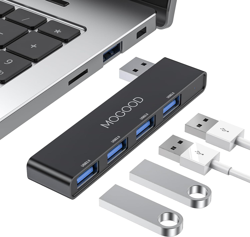 3-Port USB 3.0 Hub Adapter for Laptop PC Mac Expand Connectivity