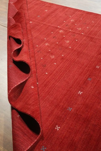 Stylish and Durable Gabbeh Red Rug Hand-knotted Wool 8x11 ft. - Picture 15 of 19