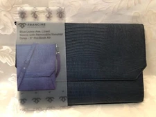 Francine Blue Lenox Ave. Lizard Sleeve 11” MacBook Air Carrying Case, Brand New