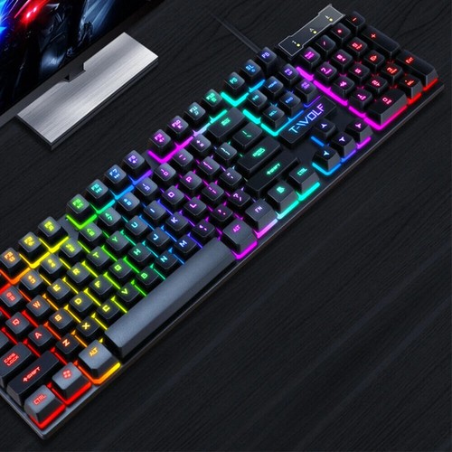 KIT MAUS UND MECHANISCHE TASTATUR GAMING PC MIT KABEL USB HINTERGRUNDBELEUCHTUNG LED RGB - Bild 5 von 7