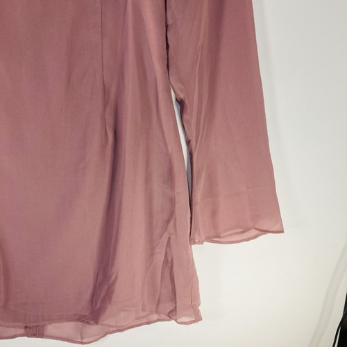 Princess Polly womens Dusty Pink mini dress Size 12 Long Sleeve Lined Zip - Picture 9 of 14