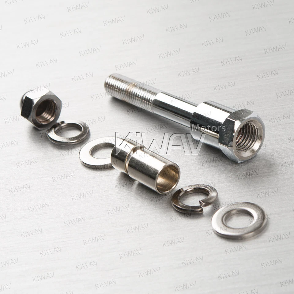 Chrome mirror adapter M10 standard to 5/16" x1 PIECE fits Harley-Davidson - Imagem 3 de 4