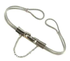 Watch Band Black Cord Mesh Stainless Steel Clasp - Antique Vintage Watches