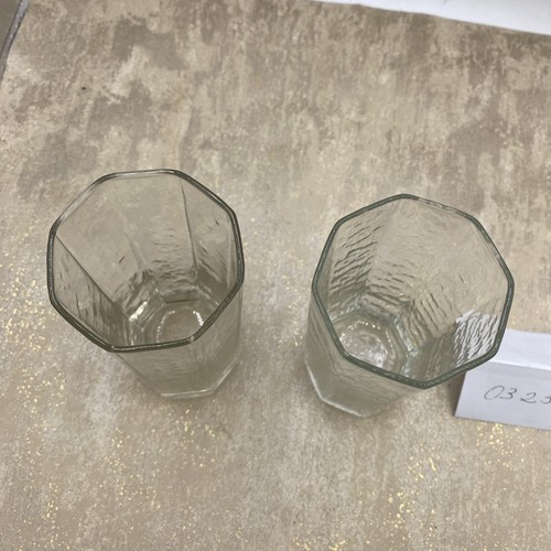 Vintage Libby Klar Panel Strukturiert Trinkgläser 5,5" hoch 2er Set - Bild 3 von 9