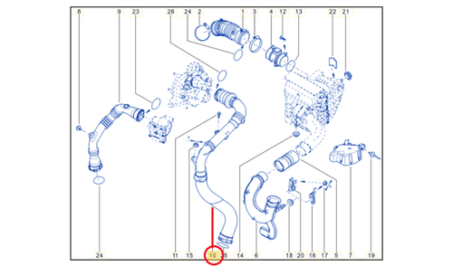 TUBO INTERCOOLER RENAULT GRAND SCENIC MK3 1.6dCi 144605705R - Imagen 6 de 6