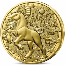 2026 France € 1/4 Euro BU Coin - Lunar Year of the Horse (Children) Cheval