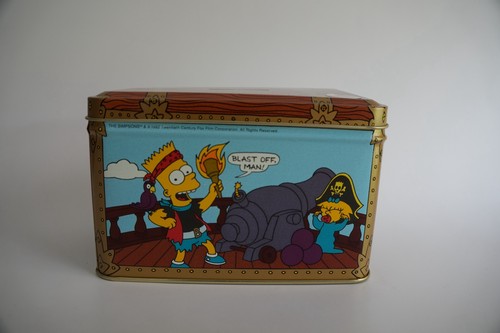 Vintage - 1992 Bart Simpson Piratenmotiv - Butterfinger Metalldose/Bank - Bild 1 von 8