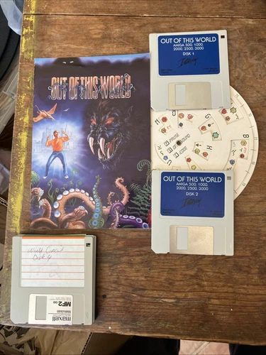 Commodore Amiga 1991 OUT OF THIS WORLD Disks+manual+decoder+bonus Another World