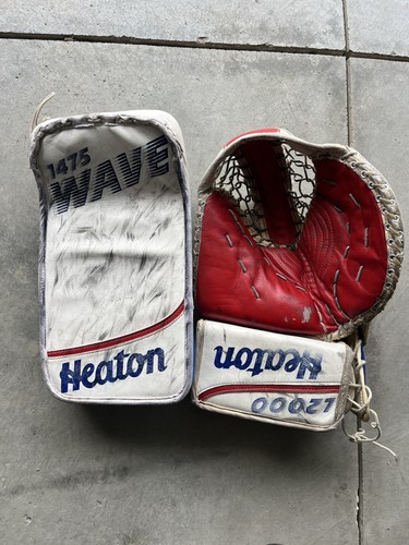 Vintage Heaton L2000 Goalie Glove Trapper 1475 Wave Blocker Montreal Canadiens