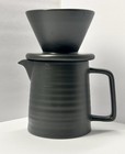 Set of 2 Stoneware Pour Over Coffee Maker Set and Hand Drip Gooseneck Coffee Pot