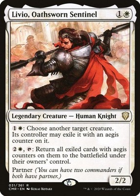 2020 Magic: The Gathering: CMR - Livio Oathsworn Sentinel (#31, R, Near Mint)