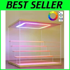 Acrylic Display Case with Light, 5Tier 12.4x12.2x12inch