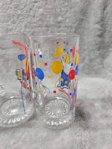 Set Of 4 Vintage 1987 Spuds MacKenzie Party Animal Bud Light Glass Beer Mug Lot - Picture 10 of 10