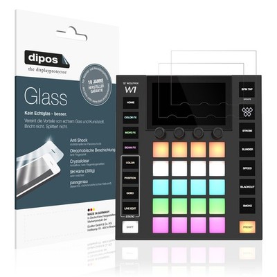 2x Schutzfolie für Wolfmix W1 MK2 - Anti-Shock 9H Folie dipos Glass