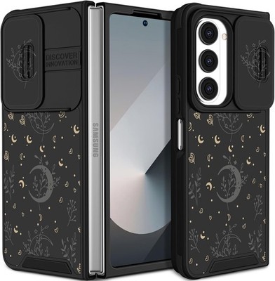 Samsung Galaxy Z Fold 6 Case - Cute Girly Moon Stars Unique Aesthetic Design