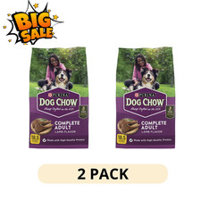 2 Pack Purina Dog Chow Complete Lamb Dry Dog Food 18.5 lb High Protein Bag 0.95 per pound