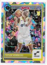 2023-24 Hoops Premium Stock Cracked Ice #222 Taylor Hendricks RC Utah Jazz UCF