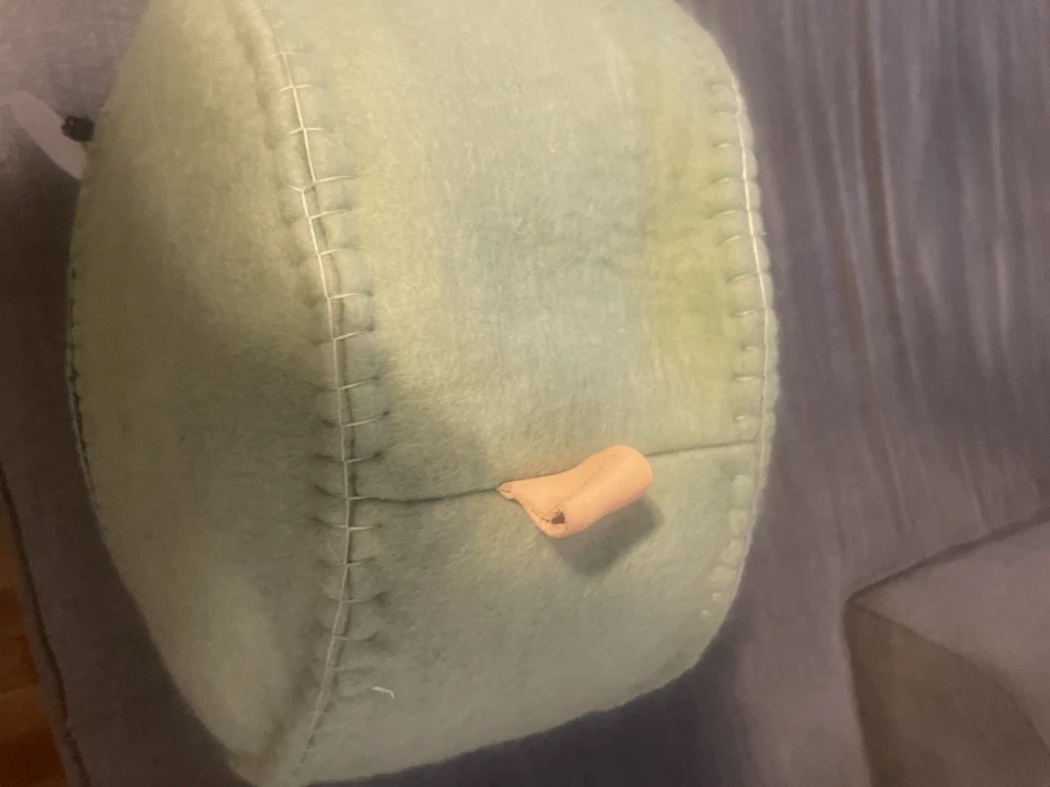 Aveva Wool Felt Floor Pouf – Sage Green – Handmade Scandinavian Design – NWT - Image 3 of 4