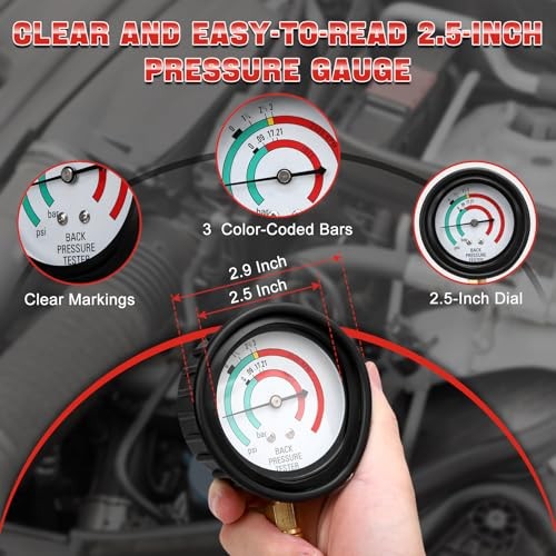 Kit Probador de Presión - Convertidor Catalítico Herramienta de Diagnóstico de Zuecos con 2.5  - Imagen 7 de 8