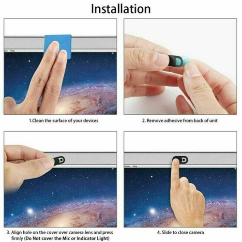 Bloqueur de sécurité webcam pour ordinateur portable tablette et téléphone caméra lot de 6 pièces - Photo 6/12