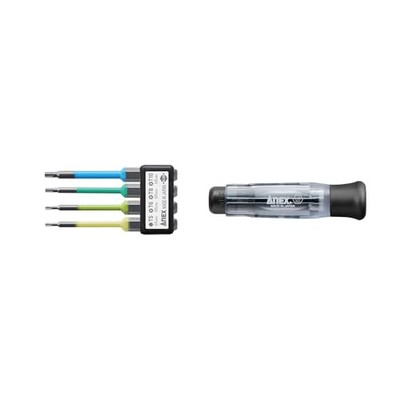 ANEX Präzisions-Sechskantschraubendreher-Set 4er-Set Bits (T5/T6/T8/T10) ohne...