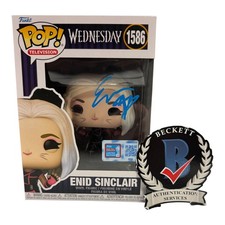Emma Myers Signed Autograph Wednesday Funko Pop 1586 BAS Beckett