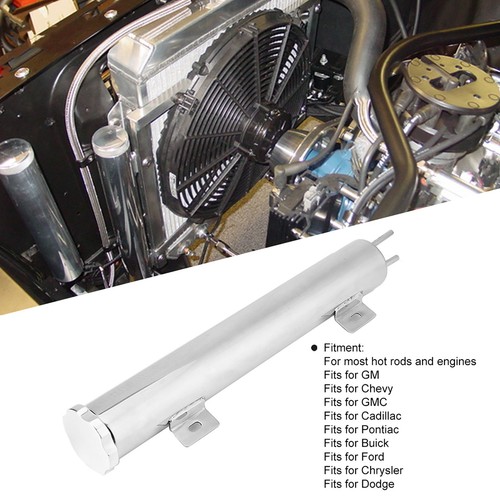 ¦2 X 13in Stainless Steel Radiator Coolant Overflow Tank Car Accessory