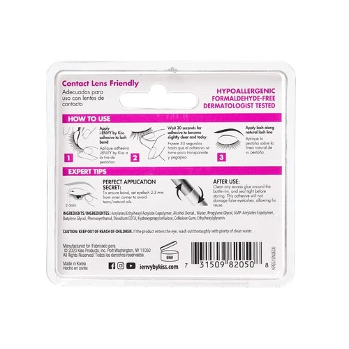 iEnvy by KISS Super Strong Hold 3D Strip Lash Glue Clear, Waterproof BrushOn ... image 6