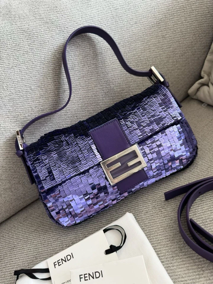 Fendi Purple Leather Exterior Bags & Handbags for Women for sale