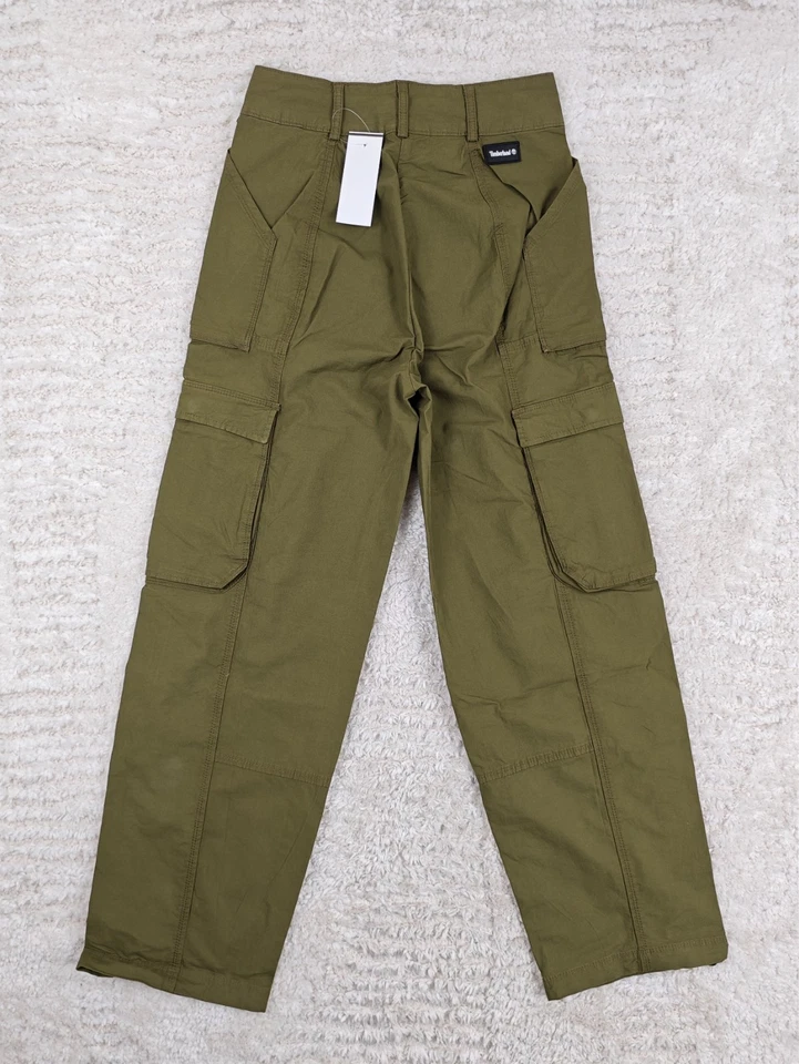 TIMBERLAND – Pantalon Cargo Femme Vert – Coton – Taille W25 / 34 FR - Photo 1/4