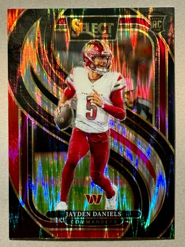 2024 Panini Select - Black & Red Prizm Shock Jayden Daniels RC #112 Commanders - Picture 1 of 2
