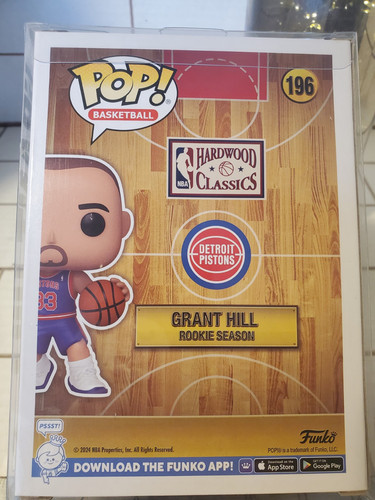 Funko Pop Leyendas de la NBA Detroit Pistons Grant Hill (Temporada de Novatos) con Protector - Imagen 4 de 7