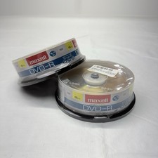 Lot Of 2 Maxell DVD-R 4.7GB Write-Once, 16x Recordable Disc Spindle Pack of 15 