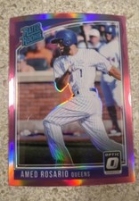 2018 Panini Donruss Optic - Rated Rookie Amed Rosario #37 Pink Prizm 