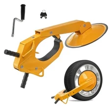  Trailer Wheel Lock, Heavy Duty Car Wheel Lock Anti Theft, Adjustable Tire 