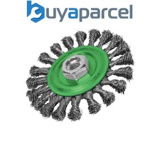 Image of Faithfull  Flat Twist Knot Wire Brush 115 x 12mm M14x2 Bore, 0.35mm Stainless St