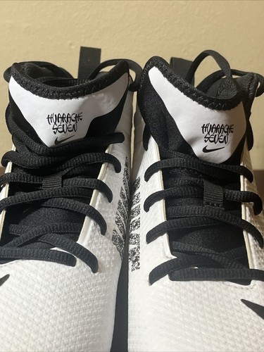 Mens Nike Alpha Huarache 7 Varsity LAX White Mid Lacrosse shoe/cleat Sz 8.5 NWOT - Picture 7 of 8