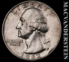 1962 Silver Washington Quarter - Scarce  Better Date  No Reserve  #K1164