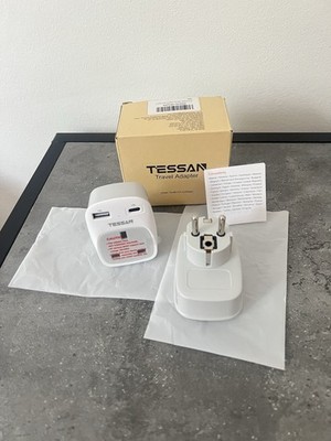 Tessan Reiseadapter 2er Pack Dual USB Ports Modell TS-821-EF-C - Brandneu