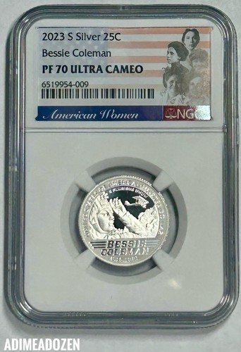 2023-S American Women Quarter Bessie Coleman Silver (NGC PR70) GU2987DX