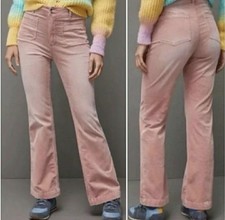 Pilcro by Anthropologie Corduroy Bootcut/Flare Pants-Mauve/Pink Color-Size 25