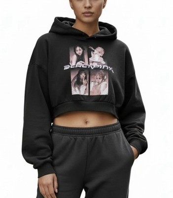 BLACKPINK x H&M 2021 Cropped Hoodie Size M Official Y2K Merch Kpop