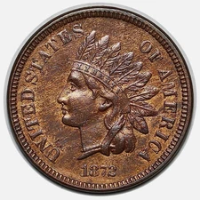 1872 Indian Head Cent Penny RARE This Nice Red Brown Choice BU++ RB Key Date