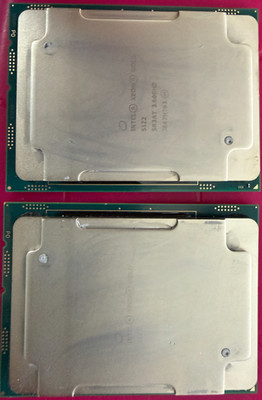 2x Intel Xeon Gold 5122 CPU - 3.60GHz - LGA3647 - 4C/8T - SR3AT - gebraucht 