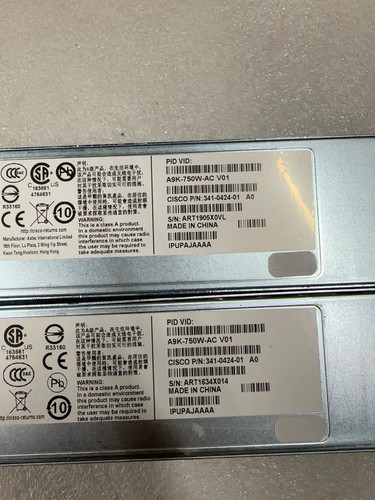CISCO A9K-750W-AC ASR 9000 Series 750W AC Power Supply for ASR-9001 - 第 2/2 張圖片
