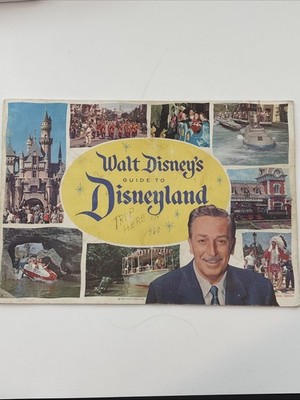 Walt Disney's Guide to Disneyland （1960） VTG 1960 Walt Disney's Guide To Disneyland booklet Park Map