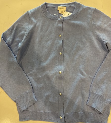 J. CREW Crewcuts Girls Lite Blue Knit Cardigan Sweater Size 6/7Pearl Buttons NWT - Picture 6 of 7