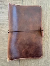 Planner Perfect Wide Out and About Leather Traveler's Notebook in Cora - Used