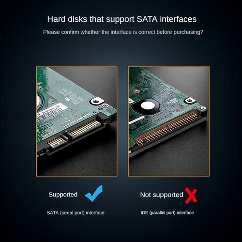 FESTPLATTENGEHÄUSE SSD & HDD USB 3,0 2,5 ZOLL EXTERNES FESTPLATTEN GEHÄUSE SATA - Afbeelding 19 van 20